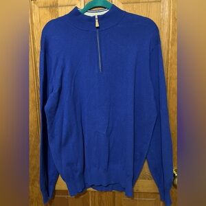 Peter Millar Royal Blue Quarter-Zip Men’s Sweater Size Medium